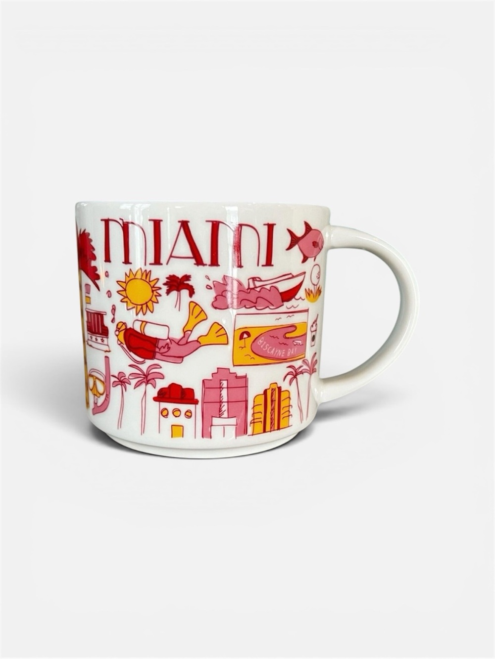 Starbucks Been There Series Miami Mug Beach Scene Coffee Cup Vacation Vibes